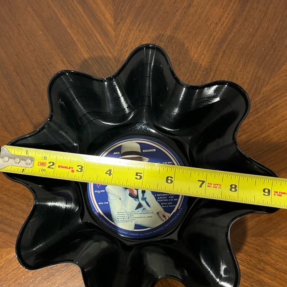 Black Vinyl Record Bowl Home Accent - Picture 5 of 5